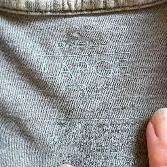 O’Neill Pigment Dye 100% Cotton Long Sleeve Crewneck Graphic Tee T-Shirt Sz L - Picture 3 of 7